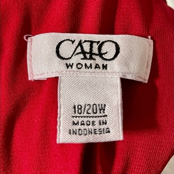 Red Cato Blouse with Front Ruffles - Tank - Picture 5 of 7